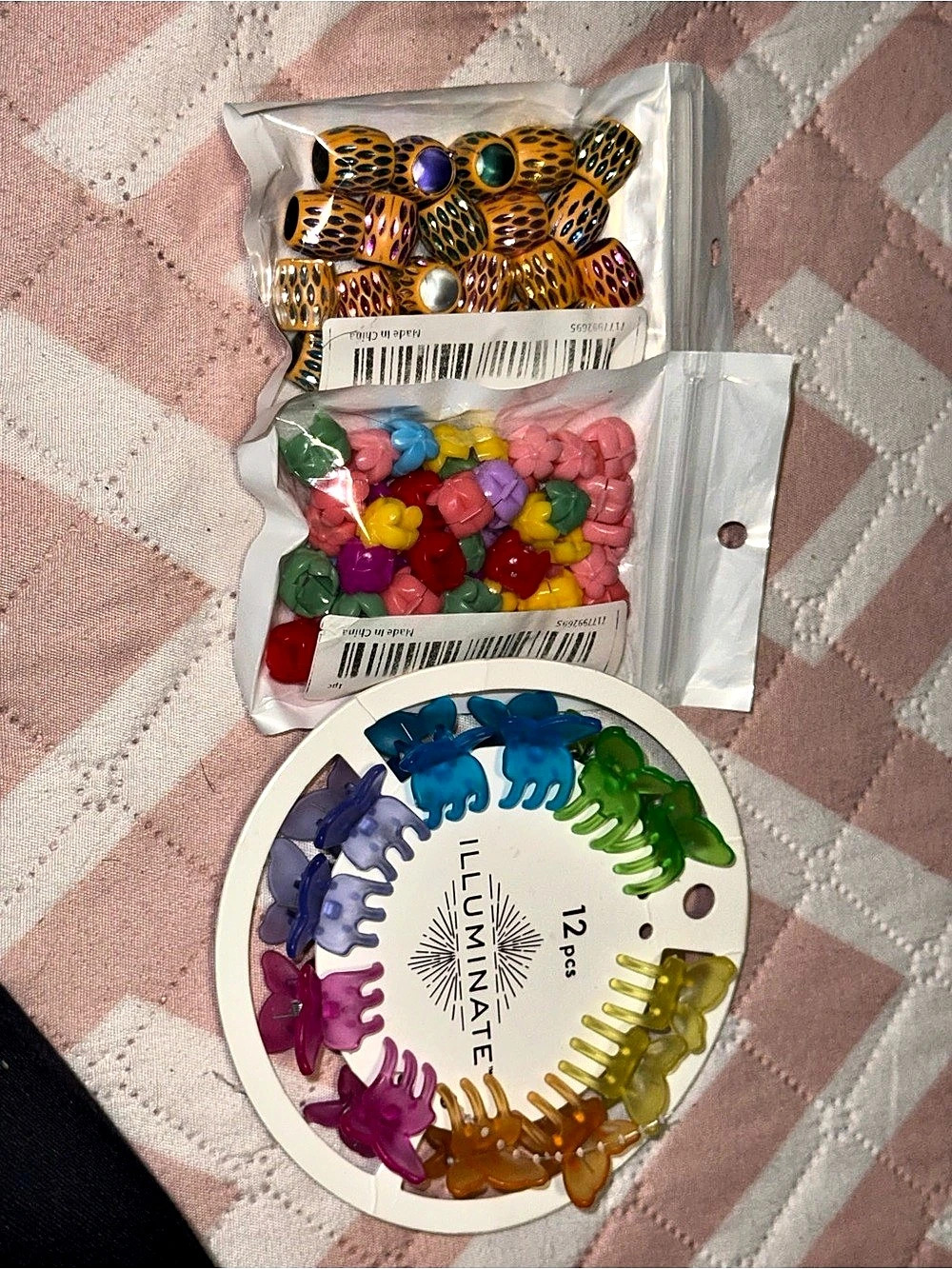 Illuminate Multicolor & Gold Hair Clips